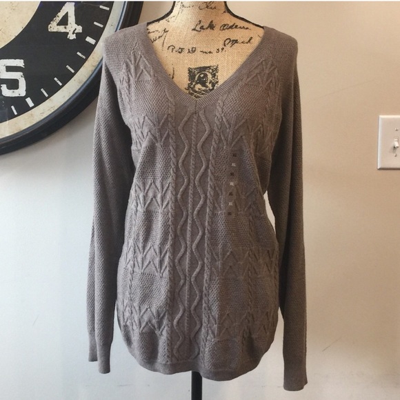 Sonoma Sweaters - Women’s SONOMA V-Neck Cable-Knit Sweater